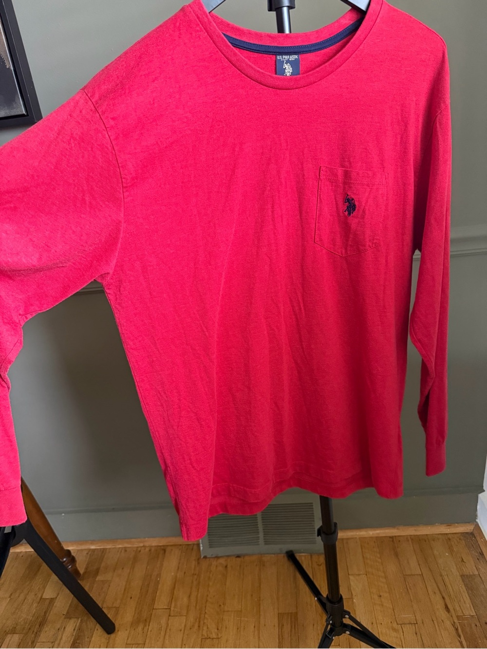 U.S. Polo Assn. Red Tee with Navy Trim